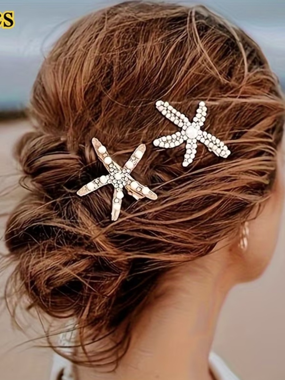 🌴 Beach Glam Pearl Starfish Hair Accessory Gold Mermaid Hair Clip
